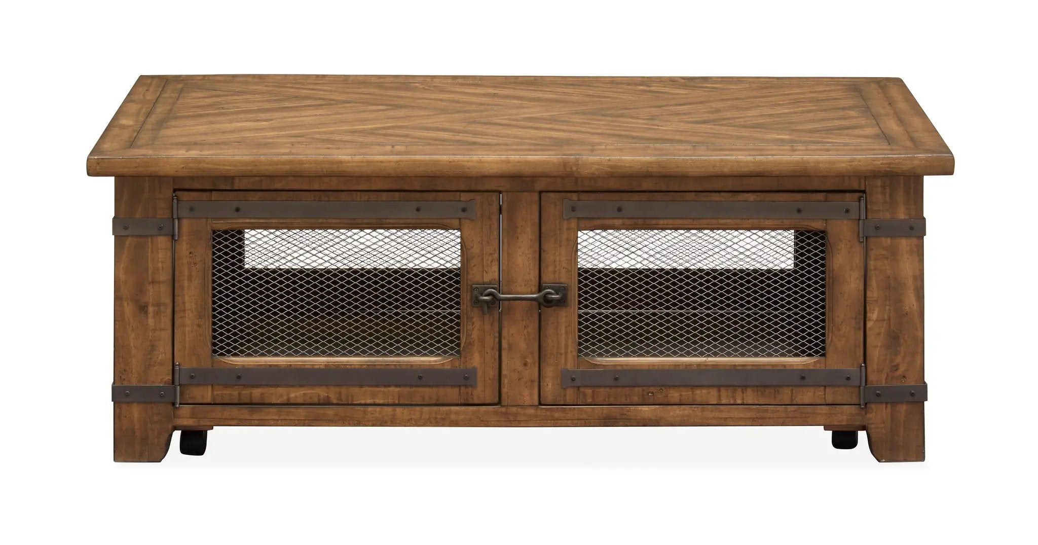 Chesterfield - Top Storage Cocktail Table With Casters - Farmhouse Timber by Unique Piece Furniture