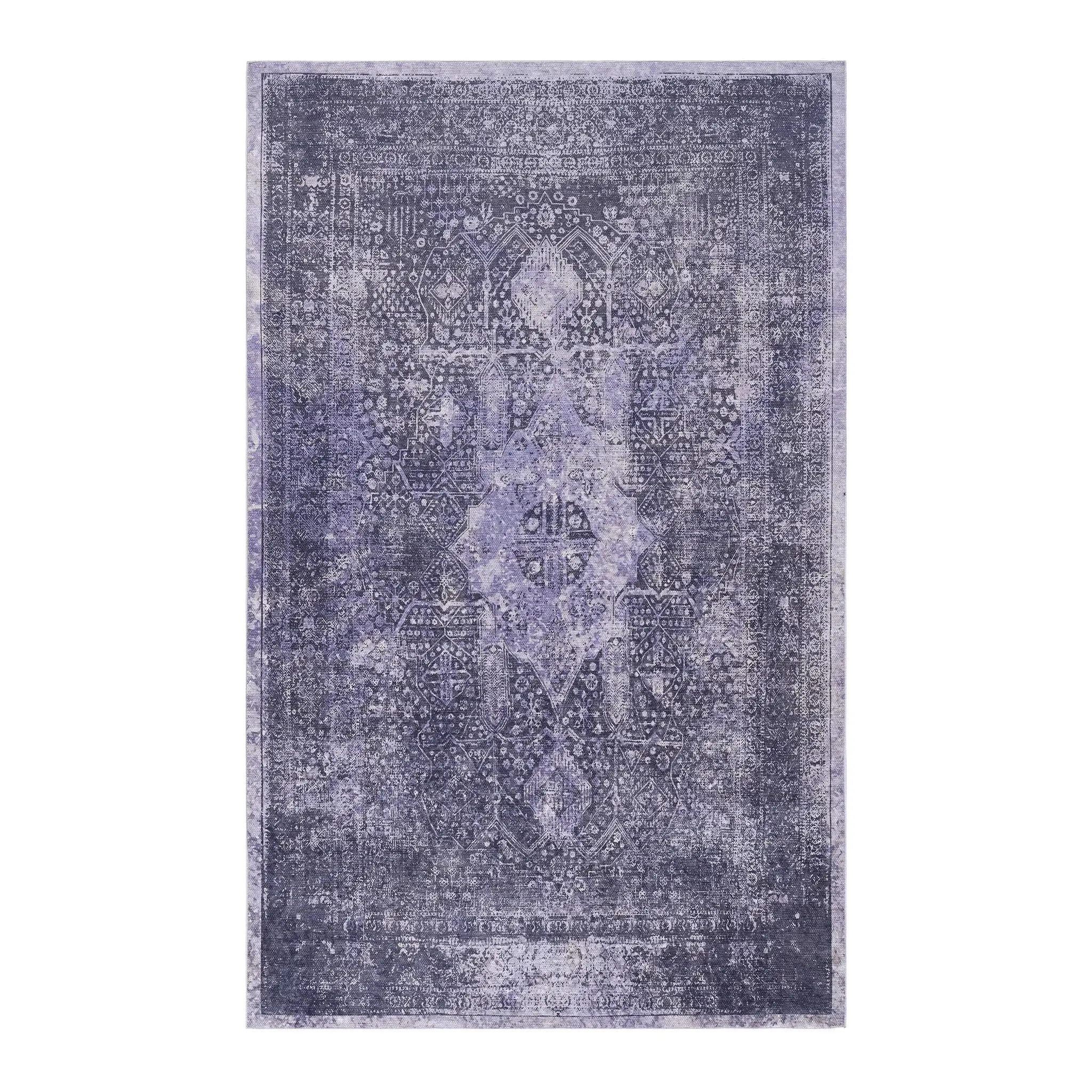 Maval Anthracite Washable Rug 8x10 Area Rug by HouseOfZazla