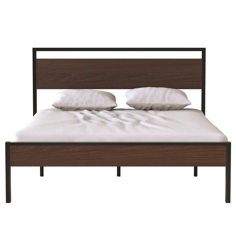 Ceres - Metal Bed With Wood Headboard & Footboard by Unique Piece Furniture