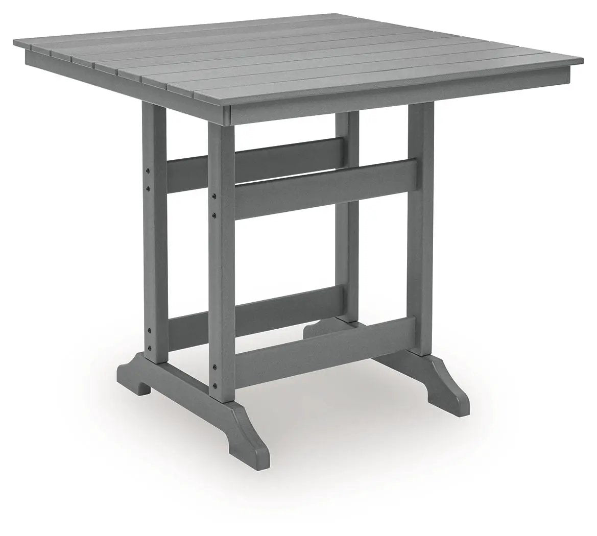 Sanctuary Beach - Square Counter Table With Umbrella Option - Dark Gray by Unique Piece Furniture