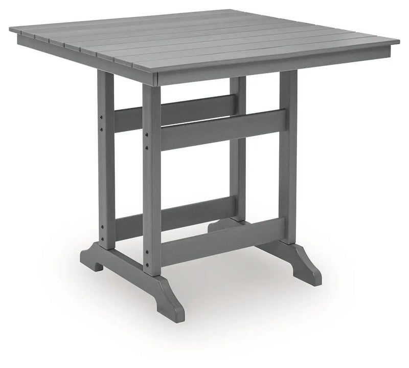 Sanctuary Beach - Square Counter Table With Umbrella Option - Dark Gray by Unique Piece Furniture
