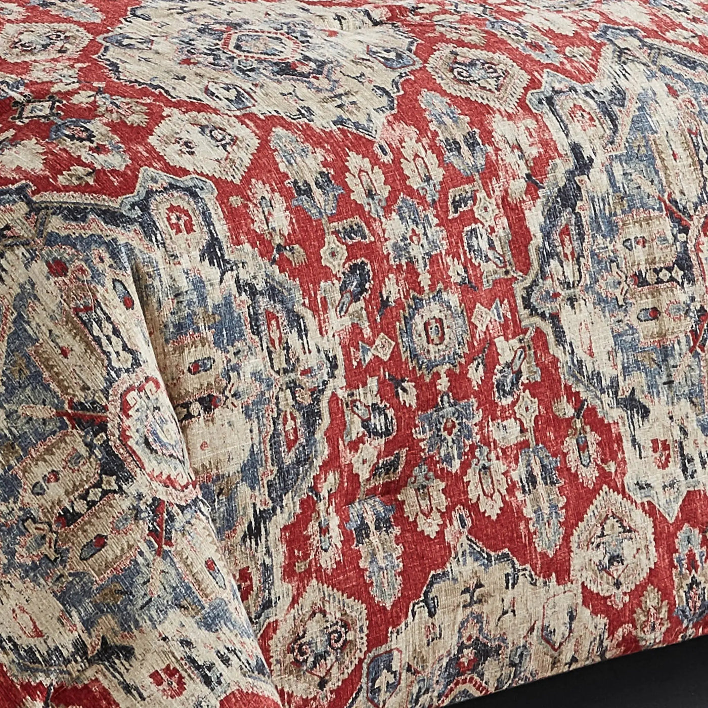 Sadler 9-Pc Burgundy & Blue Medallion Comforter Ensemble by HouseOfZazla