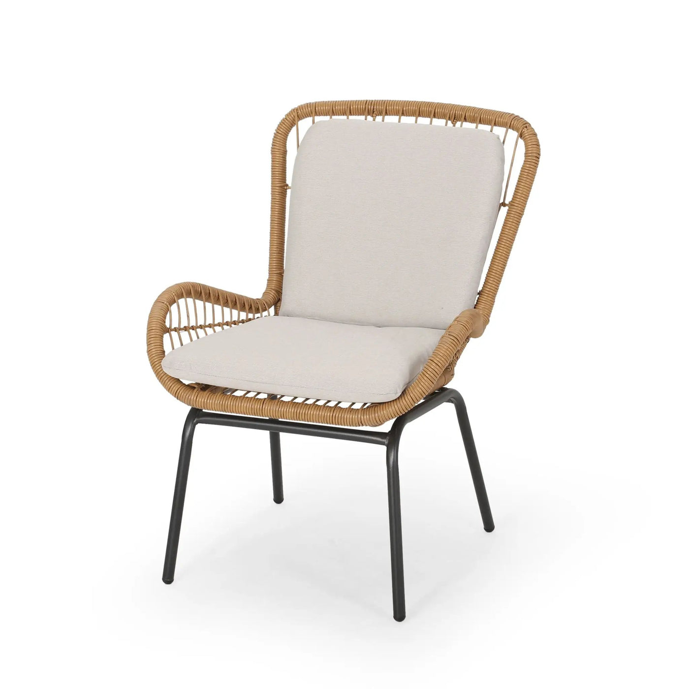Outdoor Wicker Club Chair With Cushions (Set of 2) by HouseOfZazla