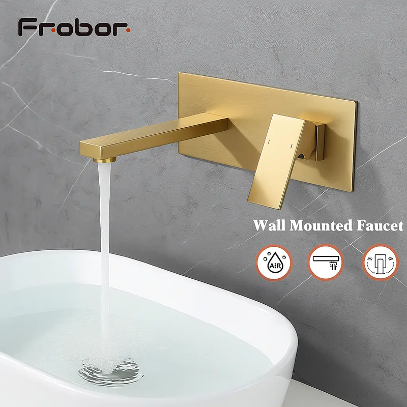 Wall Mount Faucet for Bathroom Sink or Bathtub, Single Handle by HouseOfZazla