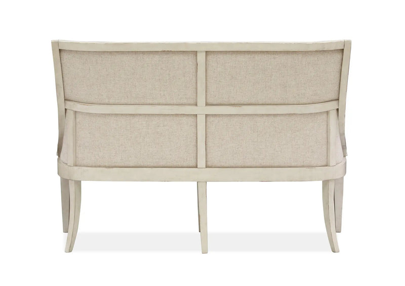 Newport - Bench With Upholstered Seat & Back - Alabaster by Unique Piece Furniture