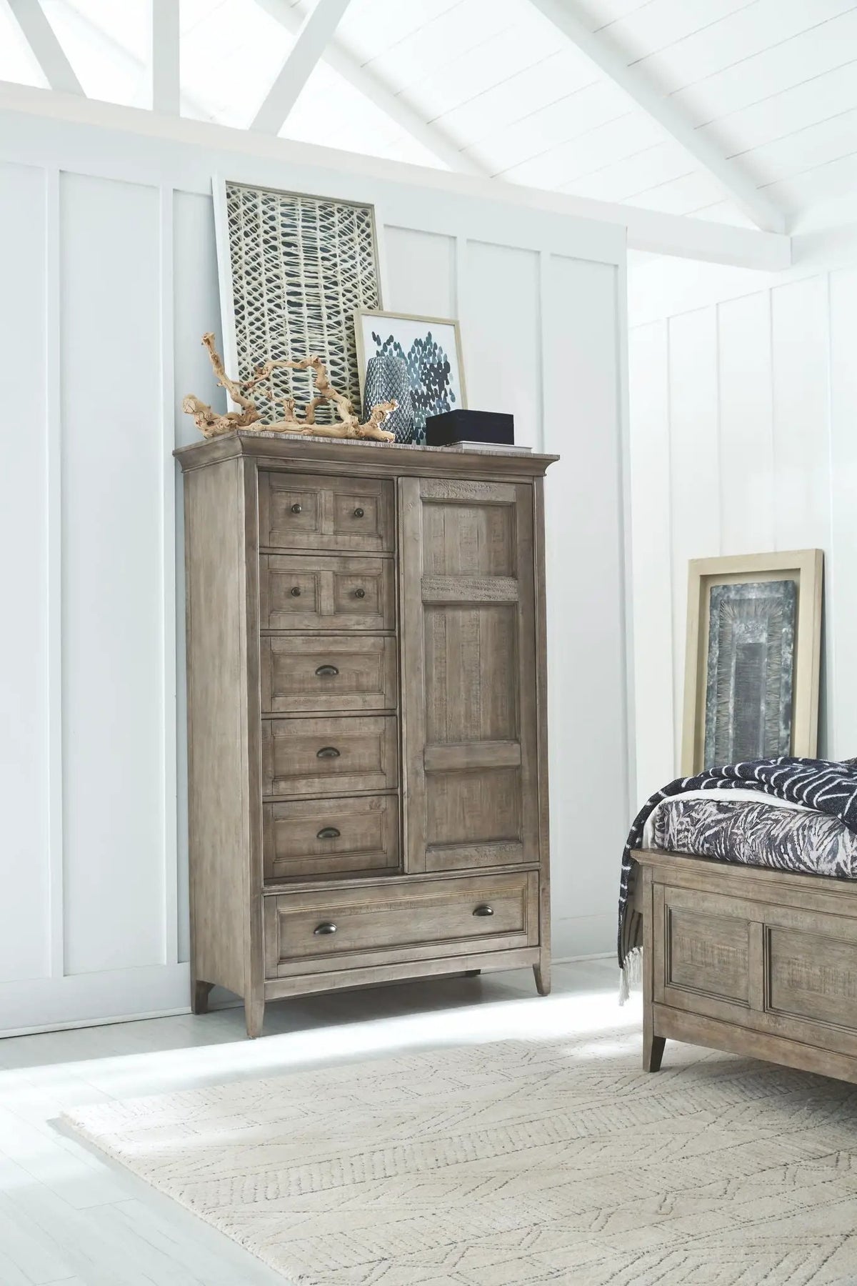 Paxton Place - Wood Door Chest - Dove Tail Gray, photo 2 of 7