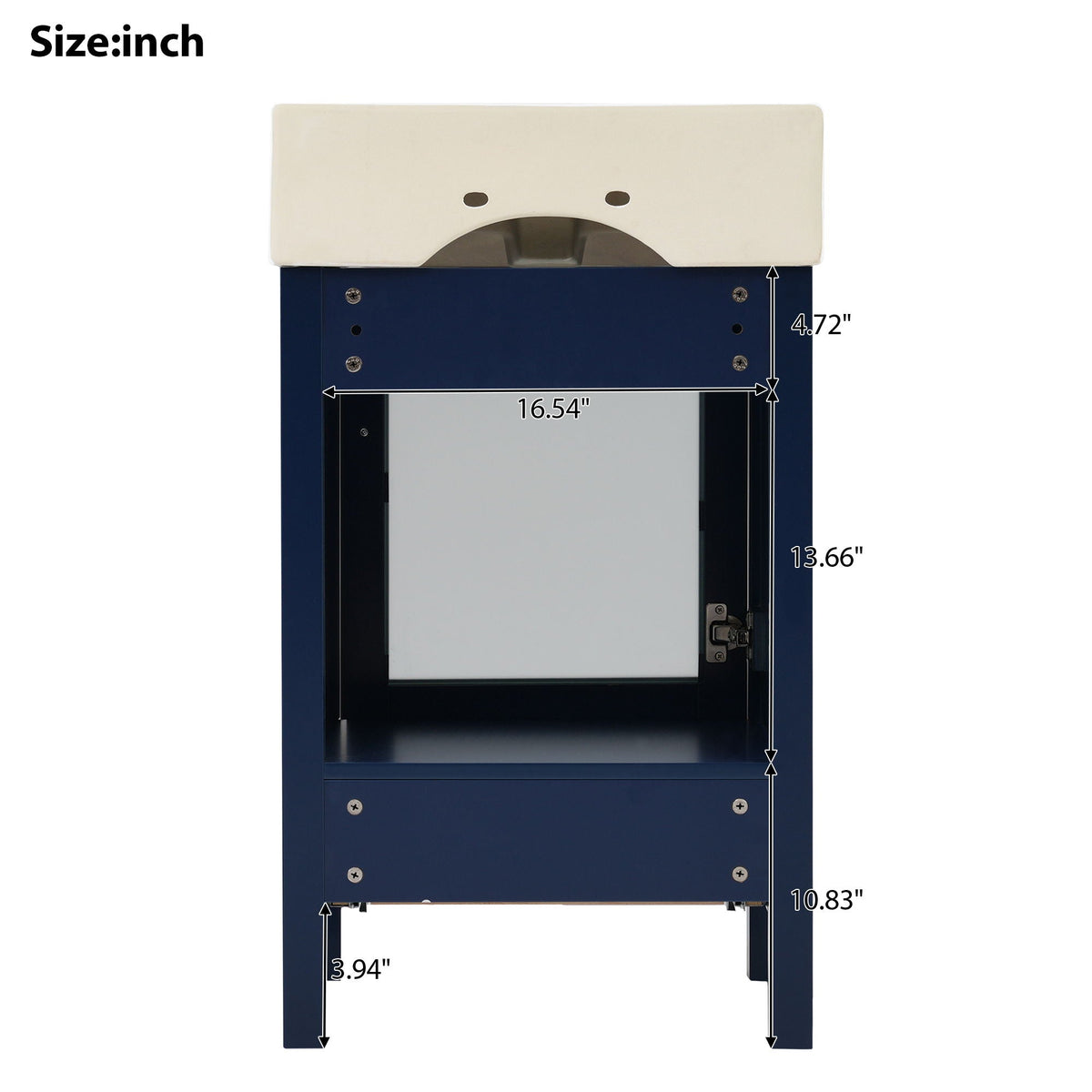 Bathroom Vanity with Ceramic Sink and Ample Storage - Blue, Green, or Black, photo 13 of 40