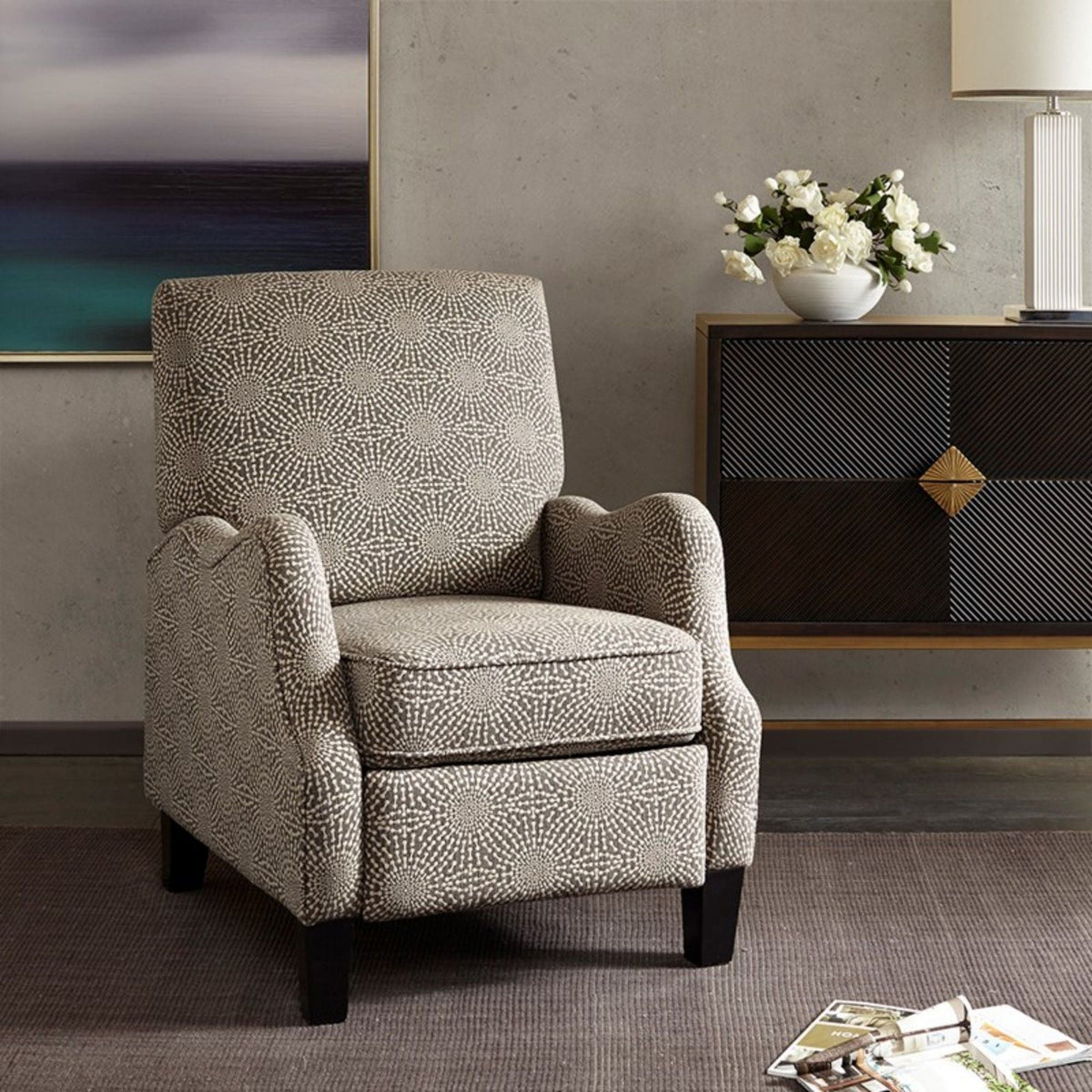 Beige Multi Push Back Recliner Chair with High-Density Foam - Reclining Chairs, photo 3 of 9