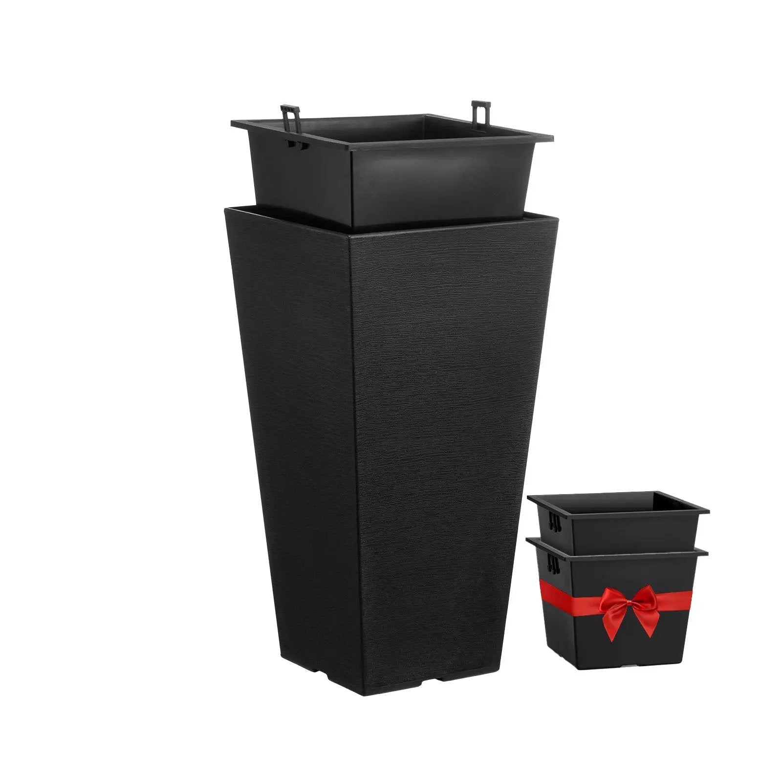 Set of 2 Tall Outdoor Planters 22 Inch by HouseOfZazla