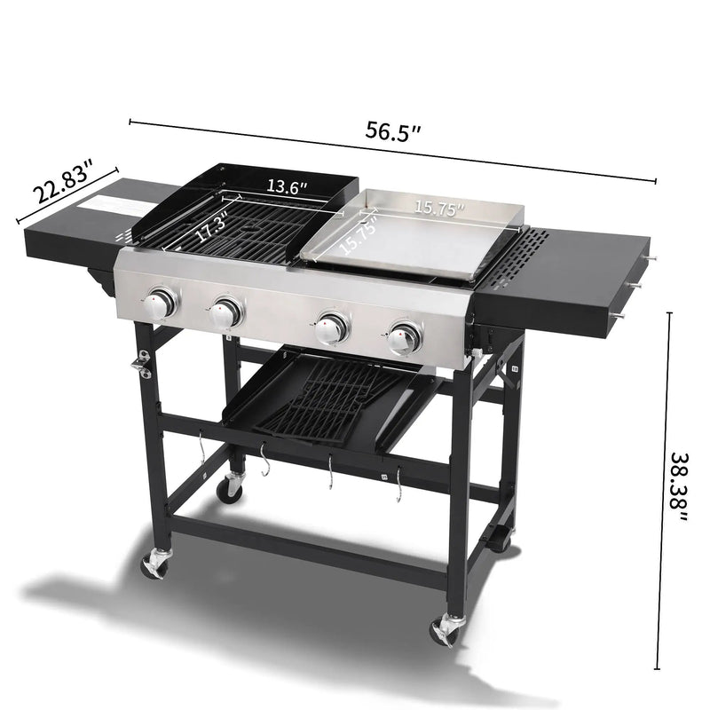 2+2 Plancha Gas Grill by HouseOfZazla
