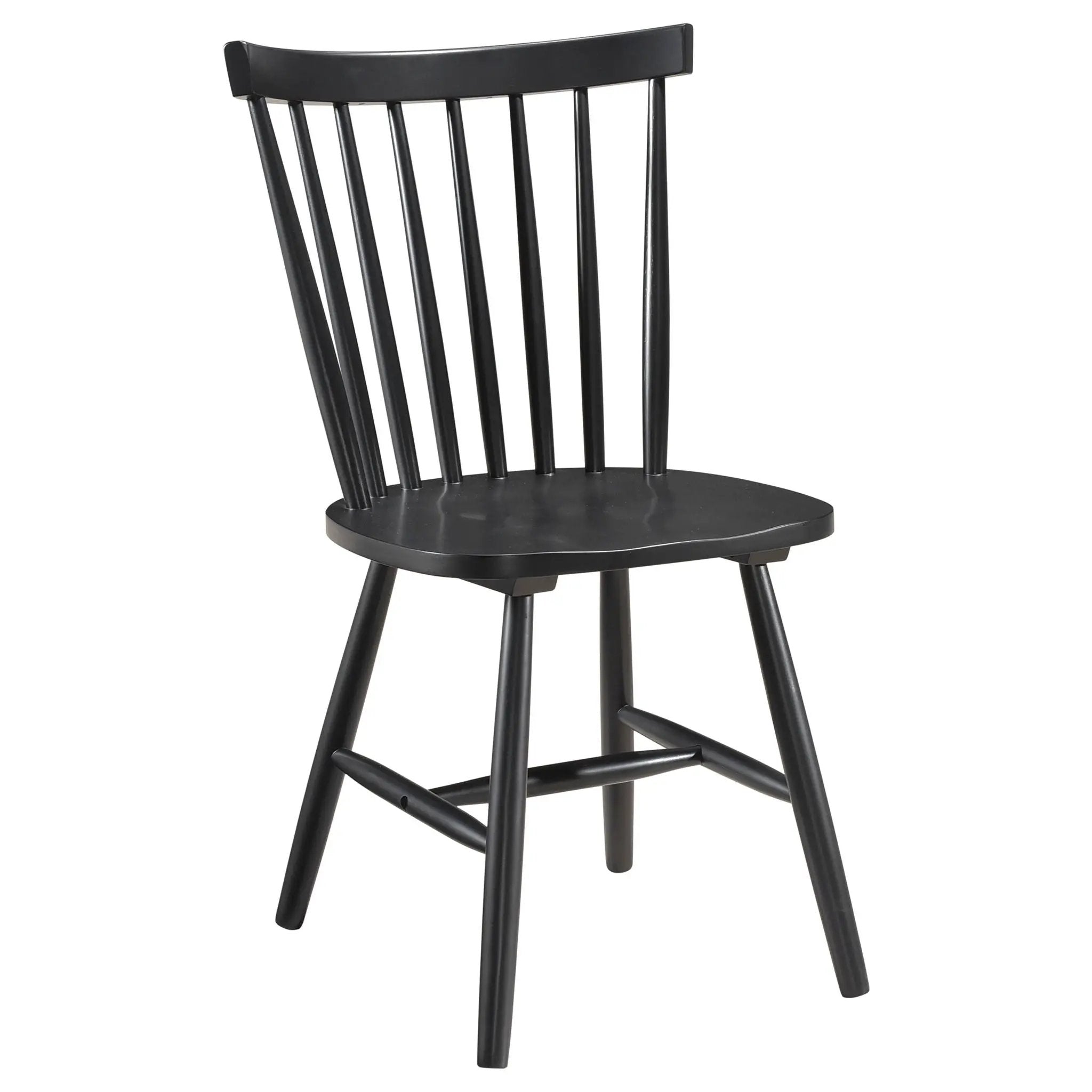 Hollyoak Windsor Wood Dining Side Chair Black (Set of 2) by Unique Piece Furniture