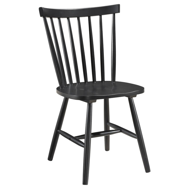 Hollyoak Windsor Wood Dining Side Chair Black (Set of 2) by Unique Piece Furniture