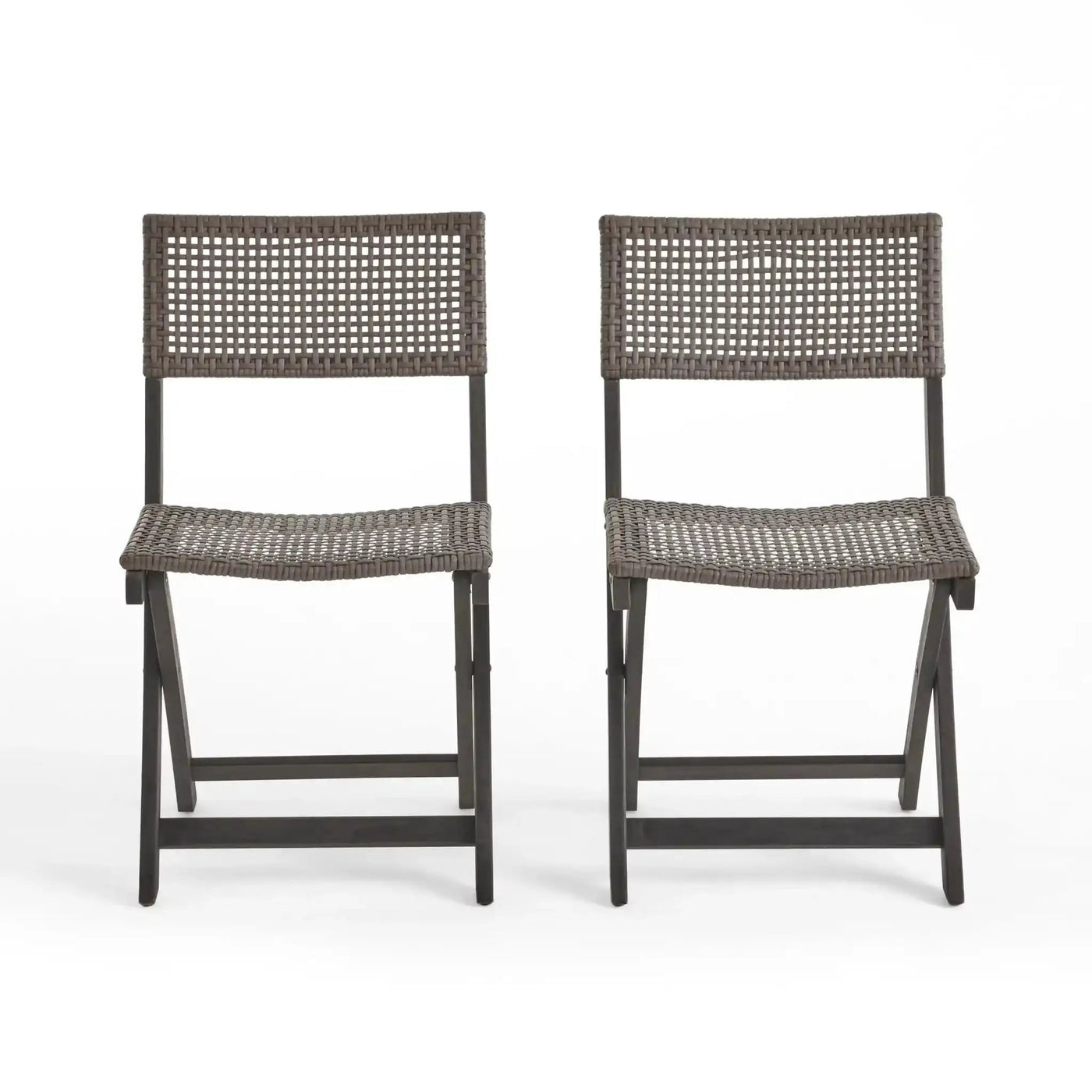 Bistro Foldable Chair With Wicker Backrest by HouseOfZazla