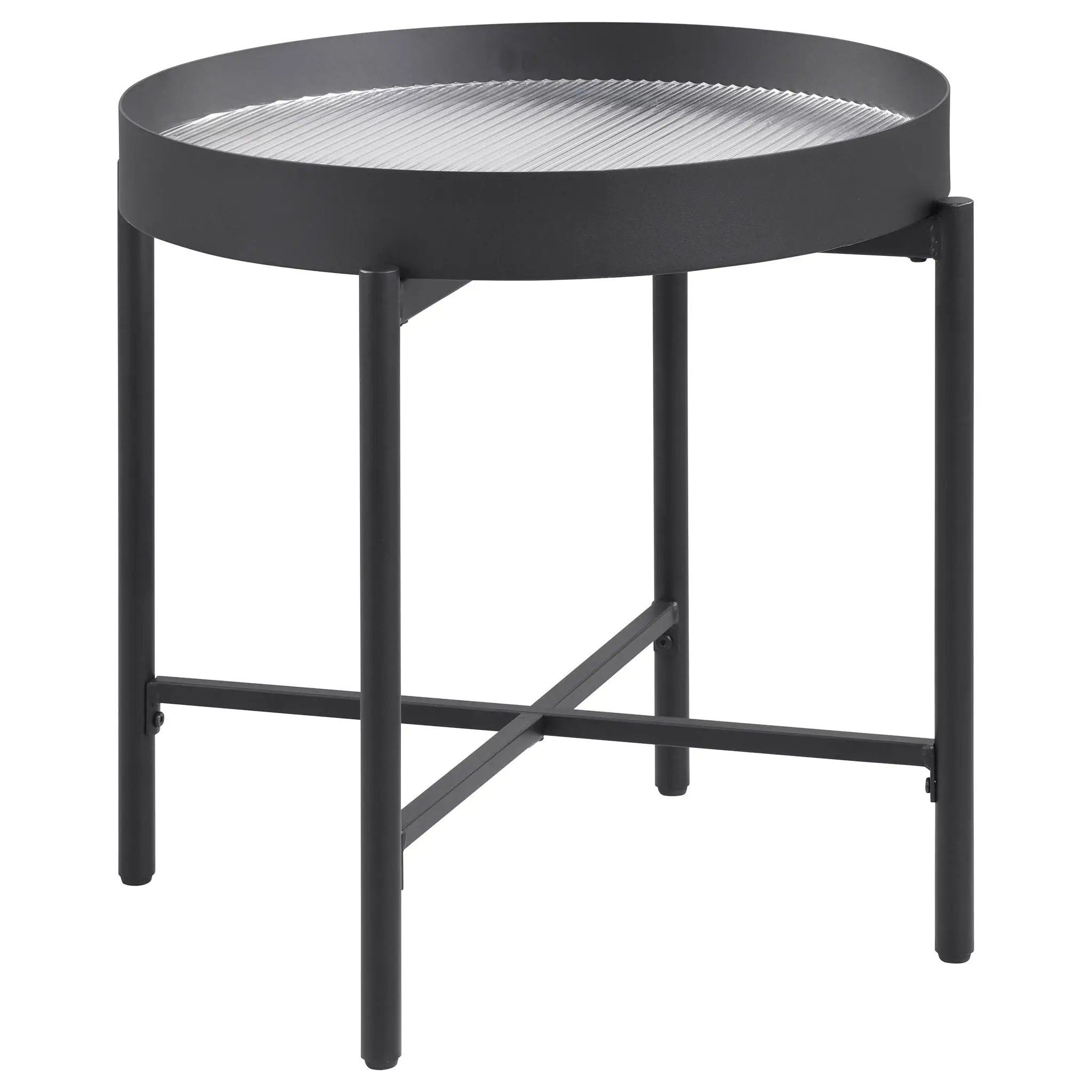Ozella 3-piece Round Coffee and End Table Set Sandy Black by Unique Piece Furniture