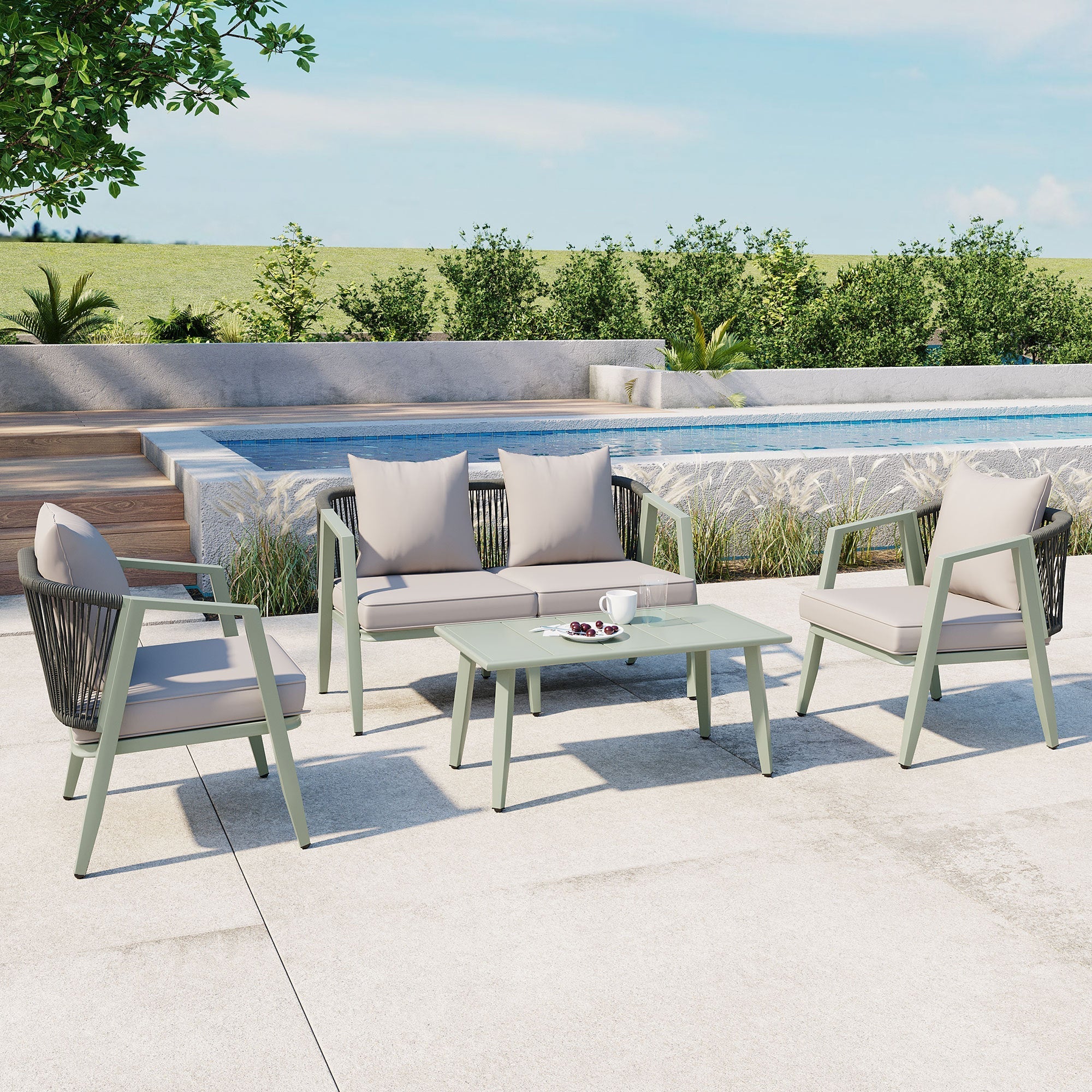 U_STYLE Durable and Comfortable Outdoor Seating Set by HouseOfZazla