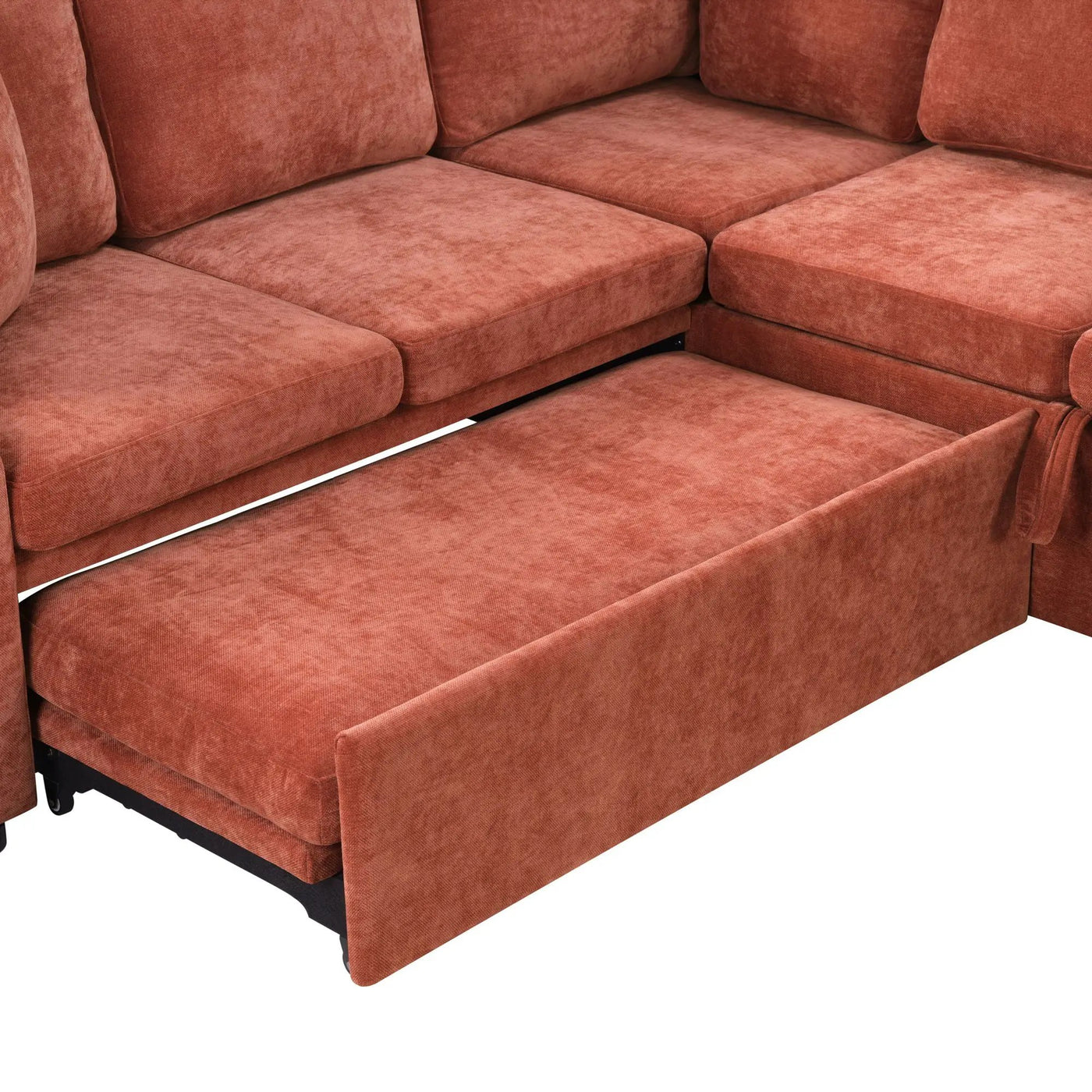Modern L Shaped Sectional Sofa Bed With Hidden Storage Upholstery by HouseOfZazla