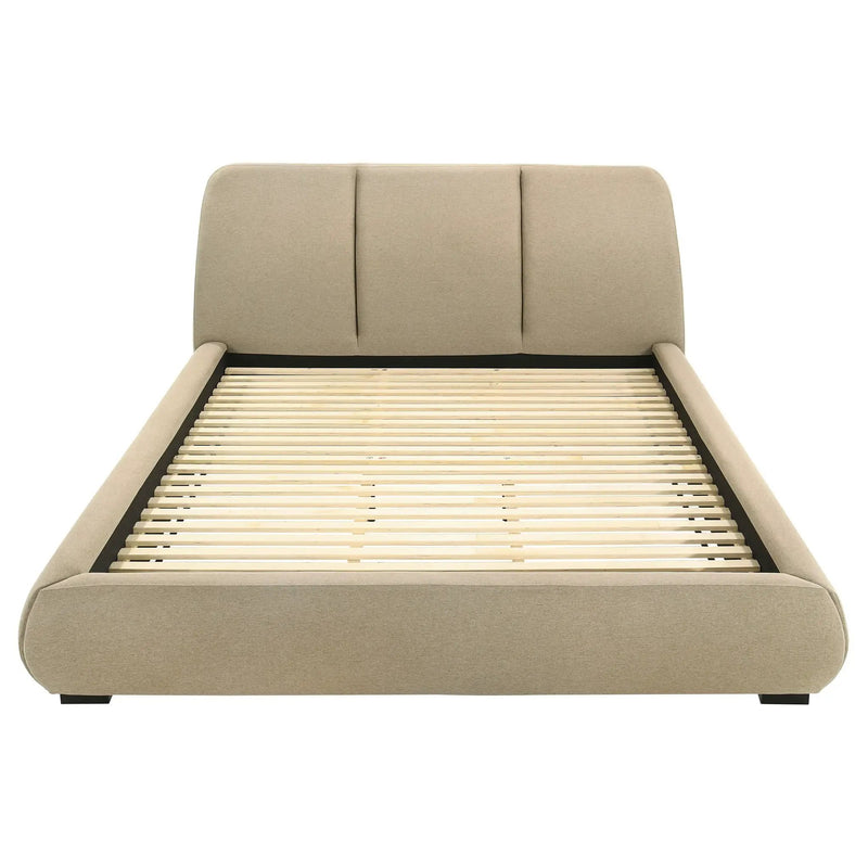 Mokena 46-inch Upholstered California King Platform Bed Brown by Unique Piece Furniture