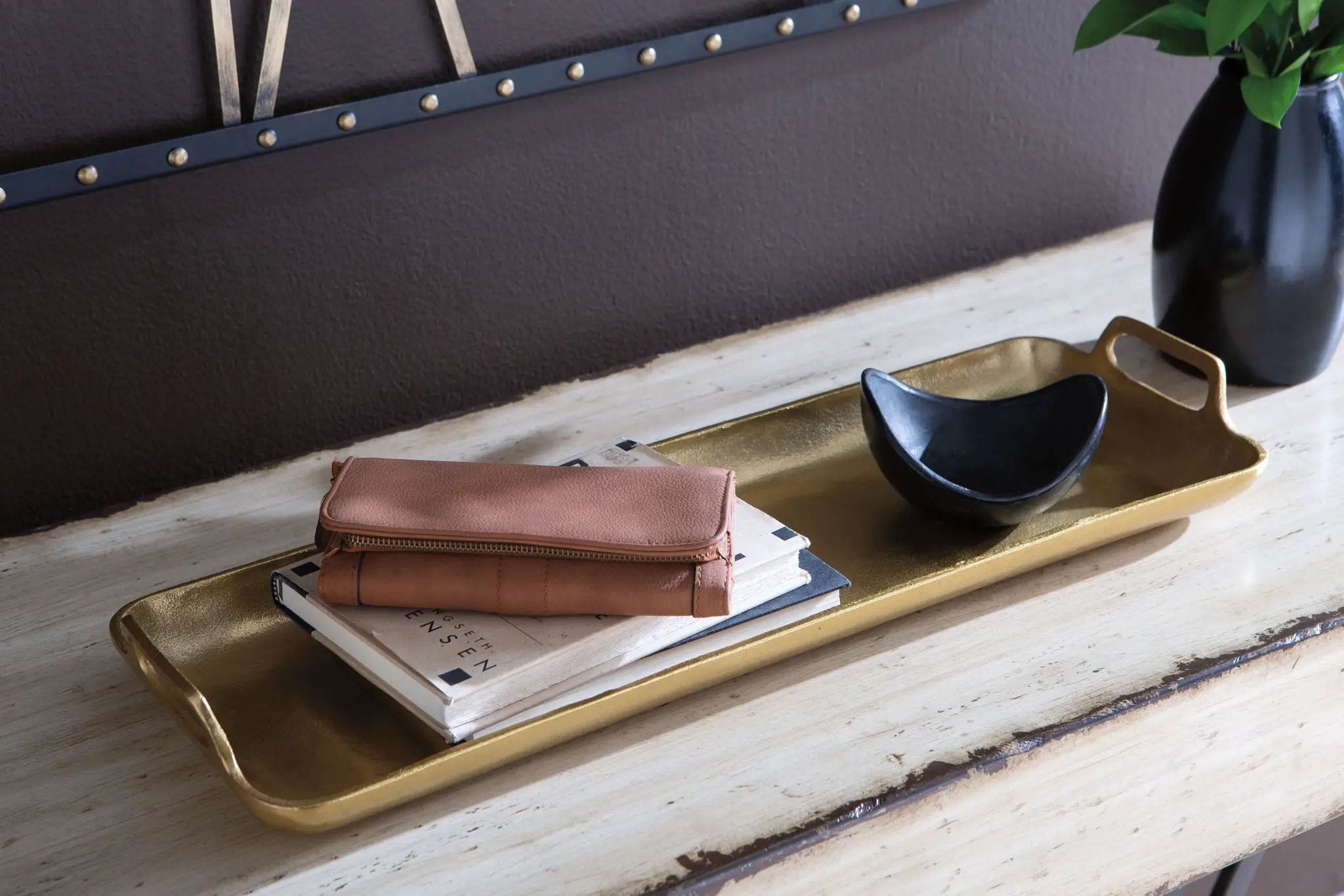 Posy - Tray - Gold Finish by Unique Piece Furniture