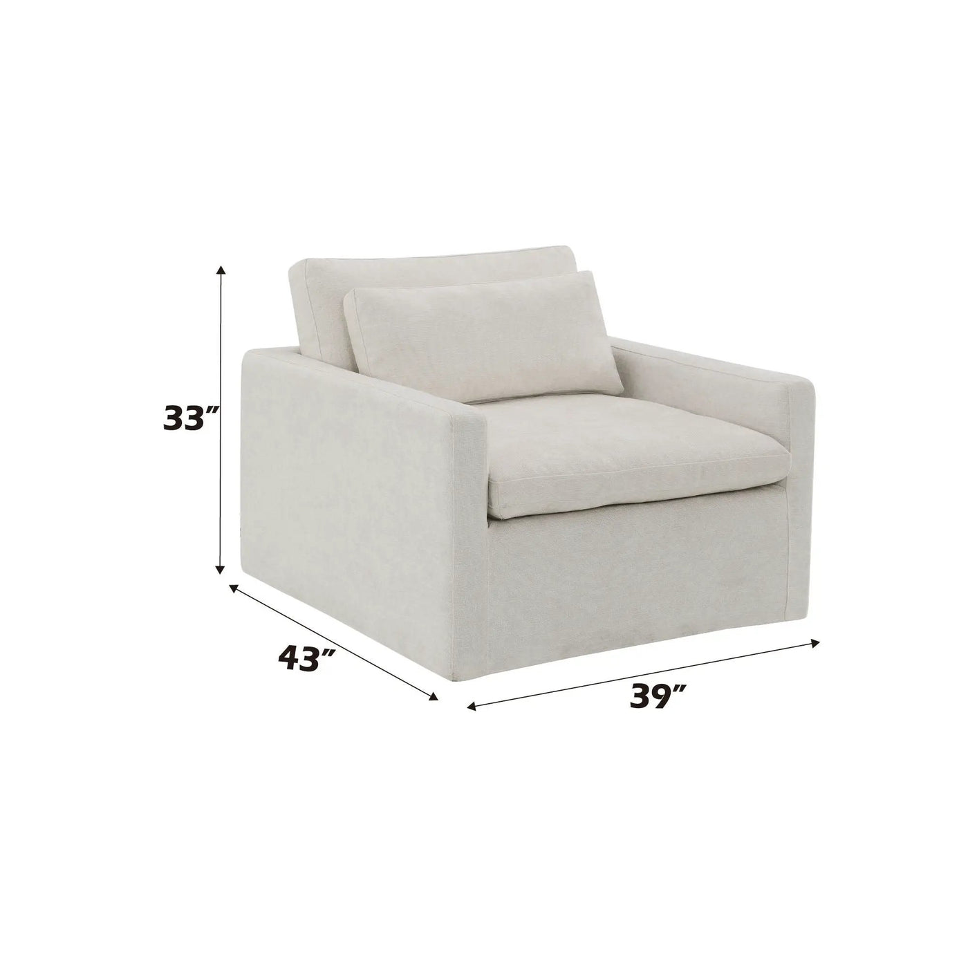 Naveen - Swivel Chair With 1 Toss Pillow by HouseOfZazla