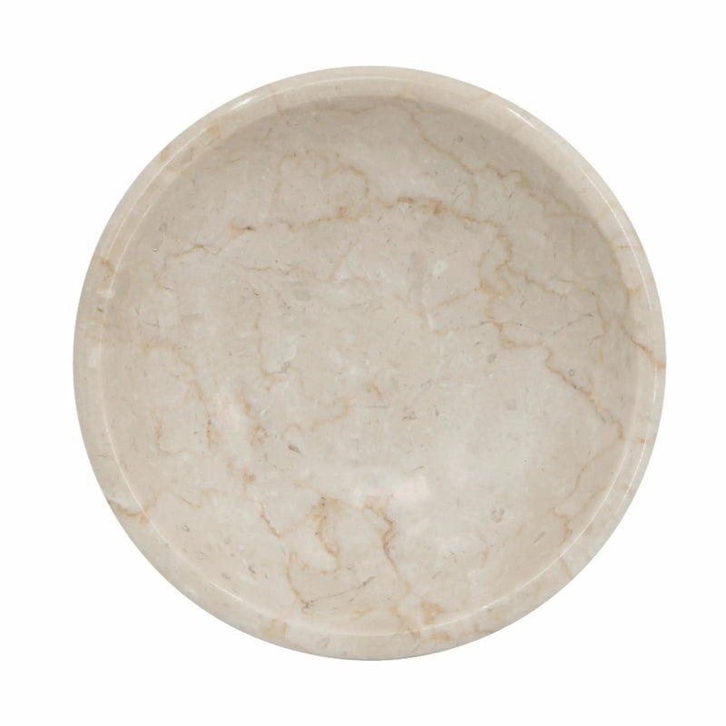 7x7x4" Round Marble Pedestal Fruit Bowl by HouseOfZazla