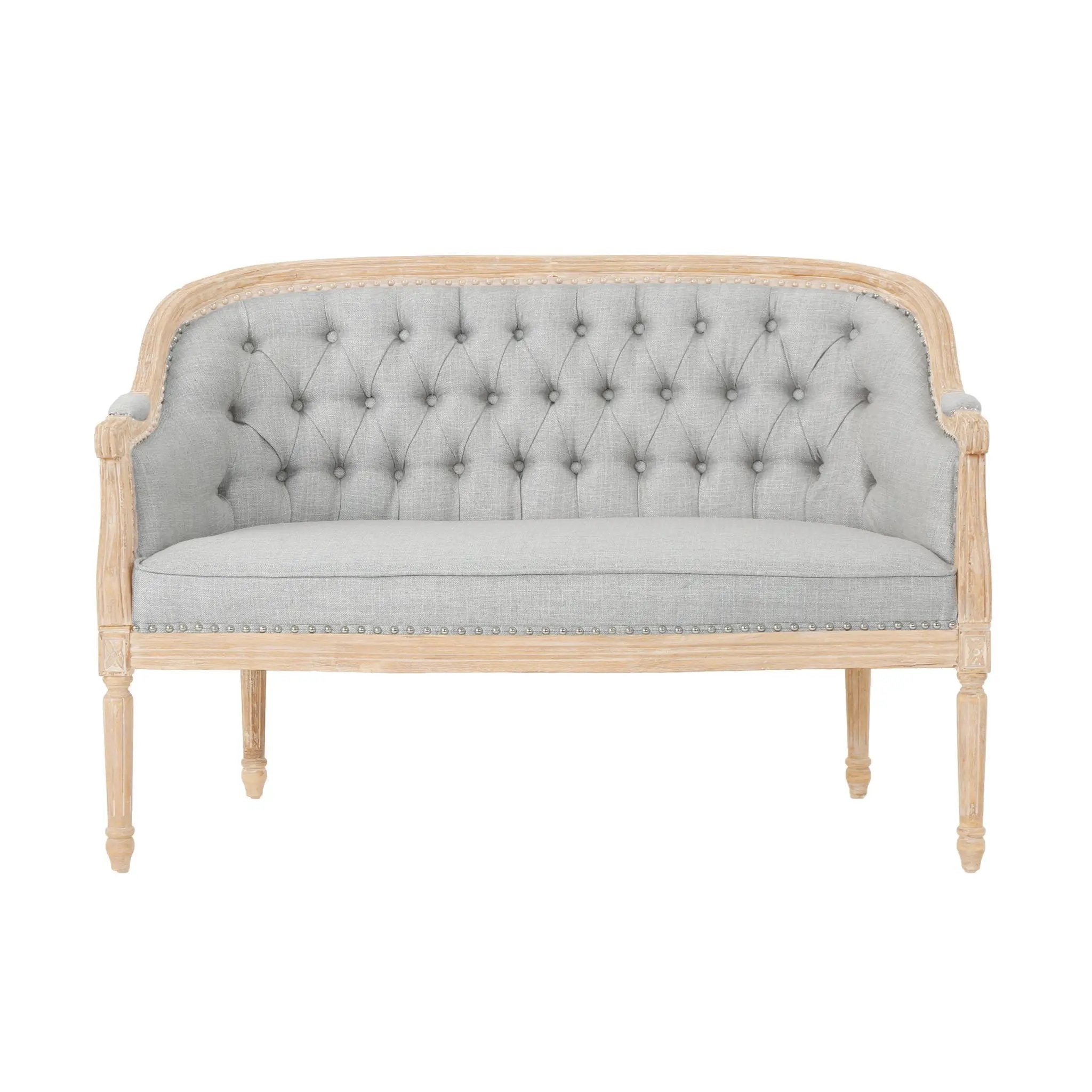 French Country Chesterfield Style Tufted Loveseat by HouseOfZazla