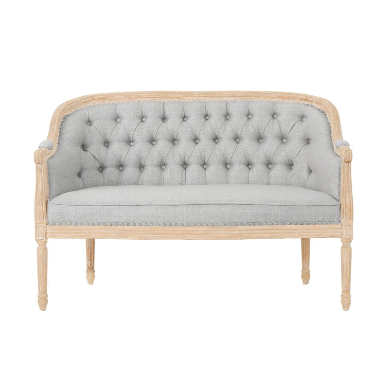 French Country Chesterfield Style Tufted Loveseat by HouseOfZazla