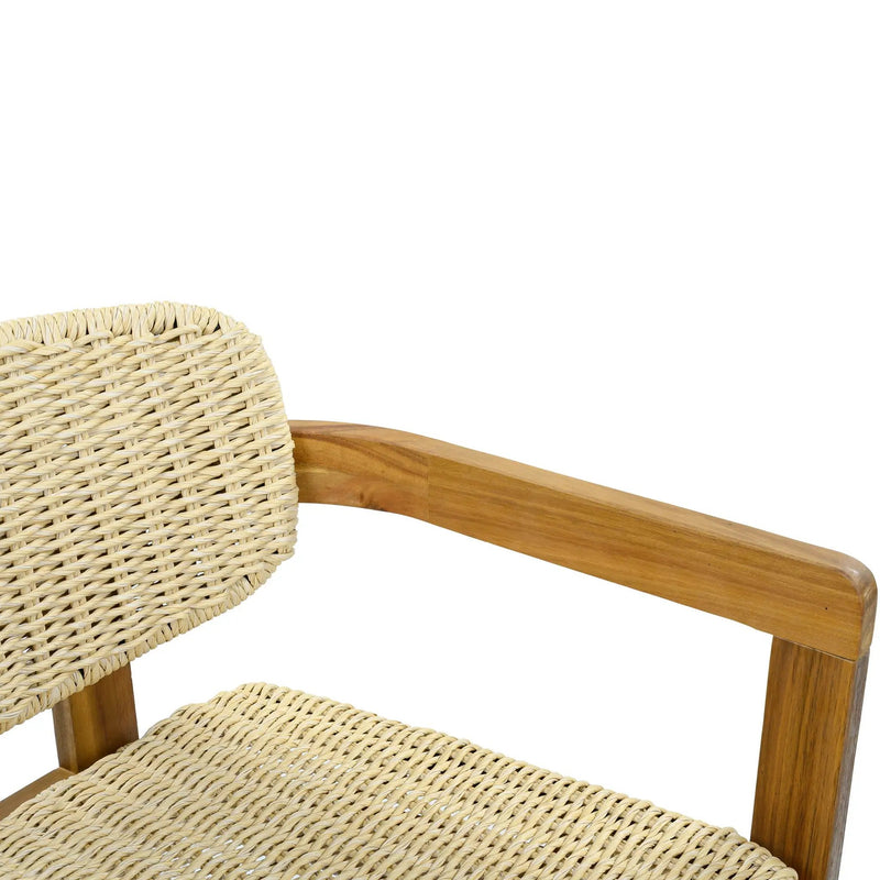 Outdoor Accent Armchairs For Patio (Set of 2) - Natural / Teak by HouseOfZazla