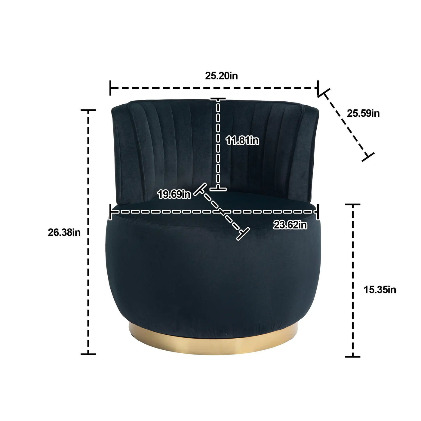 360 Degree Swivel Cuddle Barrel Accent Sofa Chair by HouseOfZazla