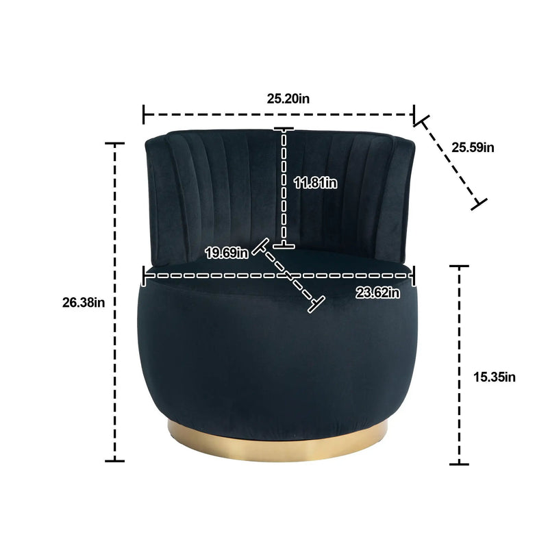 360 Degree Swivel Cuddle Barrel Accent Sofa Chair by HouseOfZazla