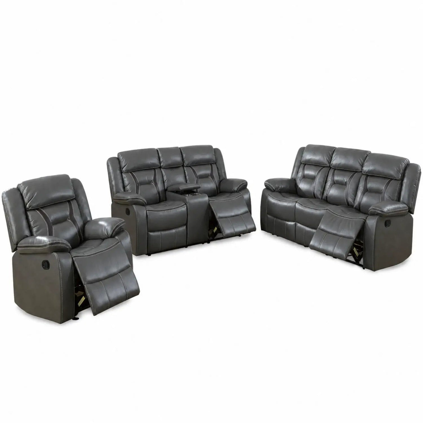 Living Room Set With Pillow Armrest And Tufted Backrest by HouseOfZazla