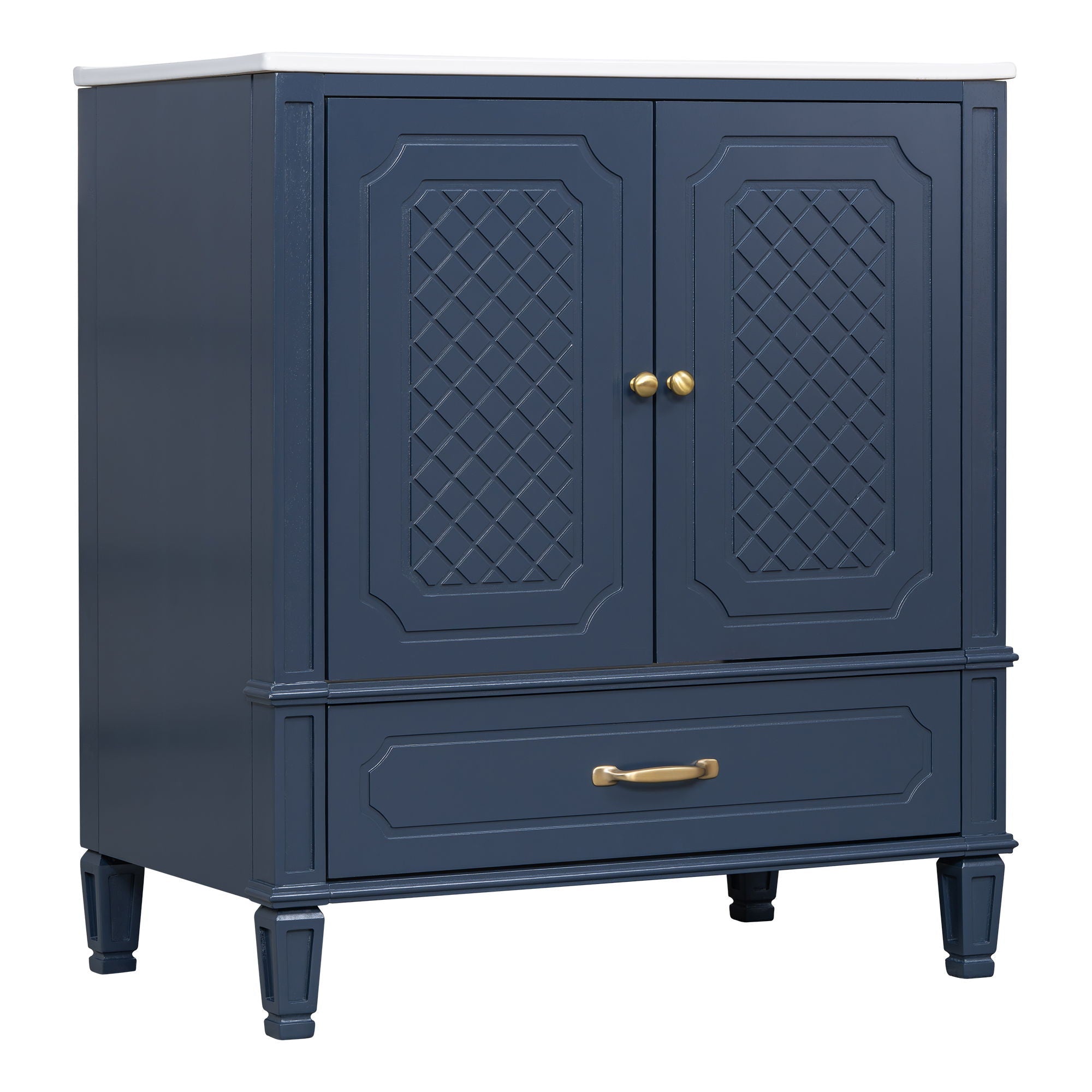 Bathroom Vanity With Sink, Soft Closing Door, Multi Functional Storage by HouseOfZazla