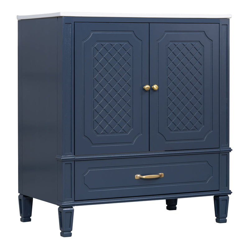 Bathroom Vanity With Sink, Soft Closing Door, Multi Functional Storage by HouseOfZazla