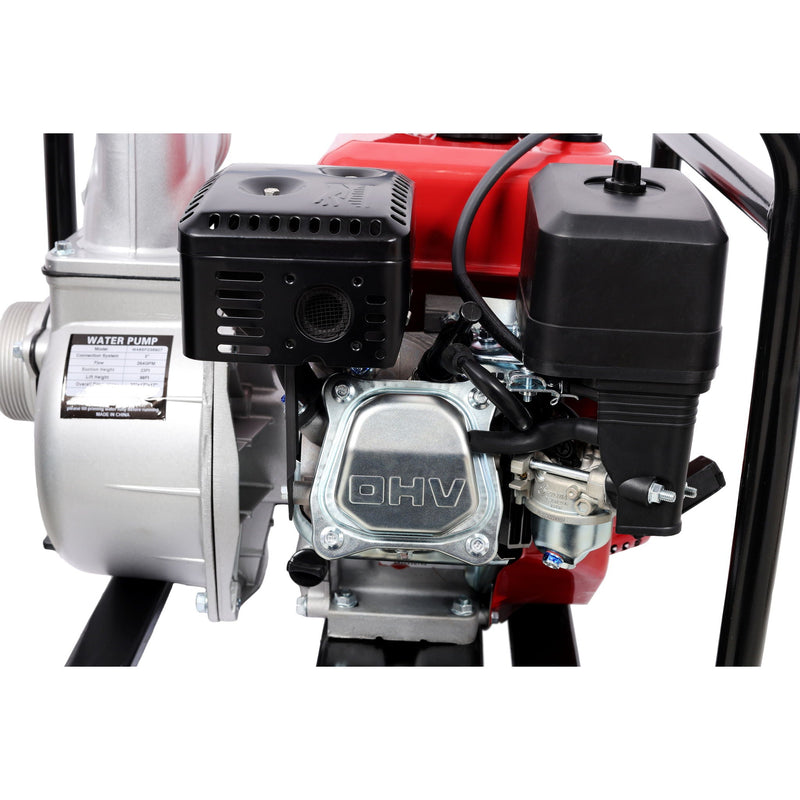 Gasoline Powered Water Pump 3" Inlet & Outlet, 264Gpm Flow, 7Hp Engine - Black / Red by HouseOfZazla