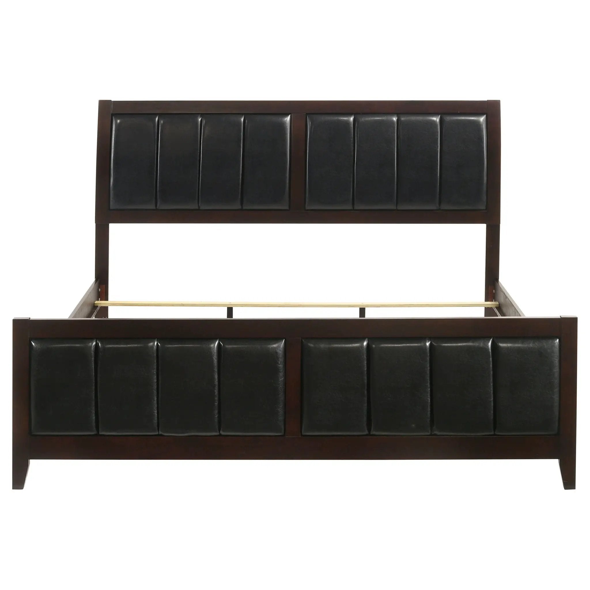 Carlton Wood Eastern King Panel Bed Cappuccino by Unique Piece Furniture