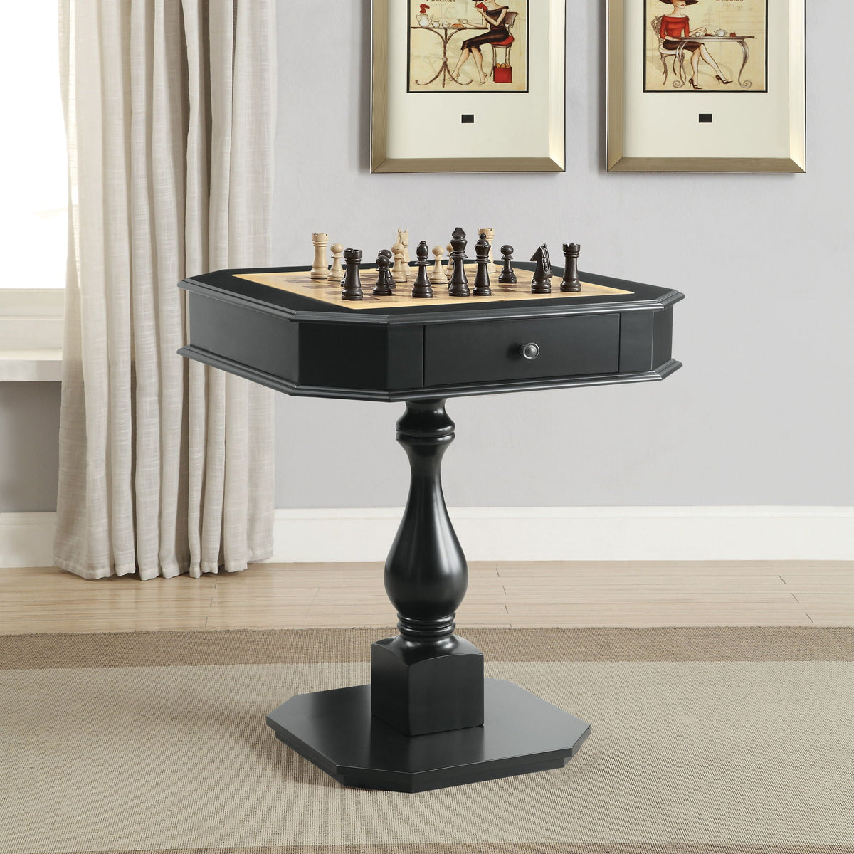 Bishop - Reversible Chess Checker Game Table With Game Tray (Chess Fingures Not Included), photo 3 of 13