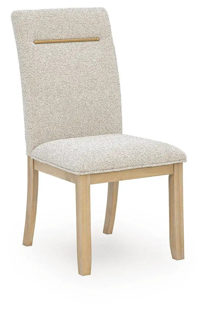 Lasinger - Dining Upholstered Side Chair (Set of 2) - Light Brown by Unique Piece Furniture