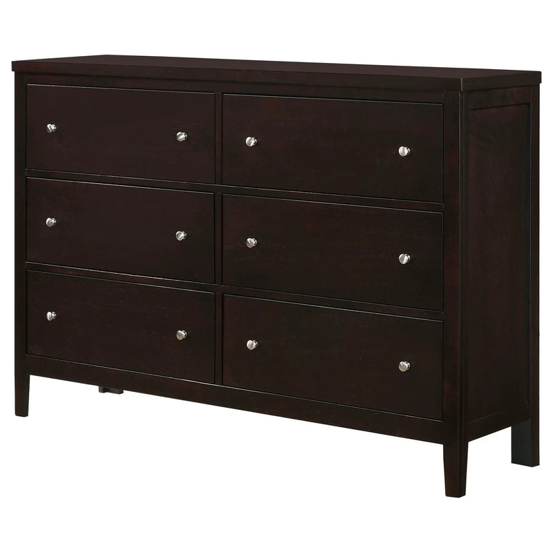 Carlton 6-drawer Dresser Cappuccino by Unique Piece Furniture