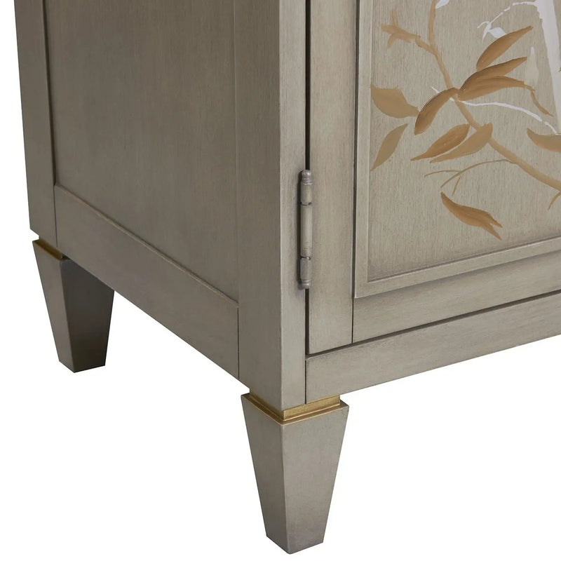 Dauphin - Handpainted Entryway Storage Cabinet - Gray Cashmere by HouseOfZazla
