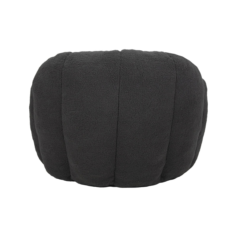 Bean Bag Chair with Armrests - Plush Faux Fur - Dark Gray, photo 10 of 10