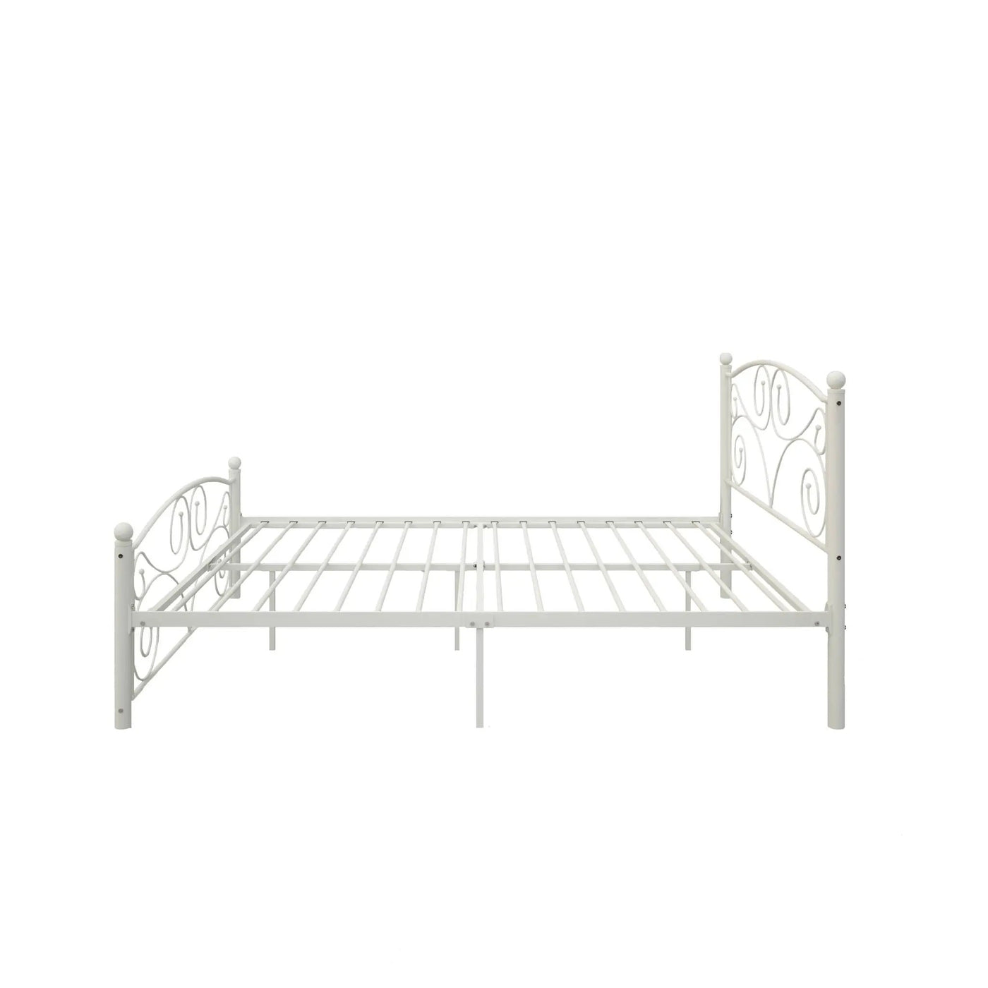 Unique Flower Sturdy System Metal Bed Frame With Headboard And Footboard by HouseOfZazla