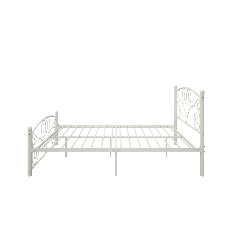 Unique Flower Sturdy System Metal Bed Frame With Headboard And Footboard by Unique Piece Furniture
