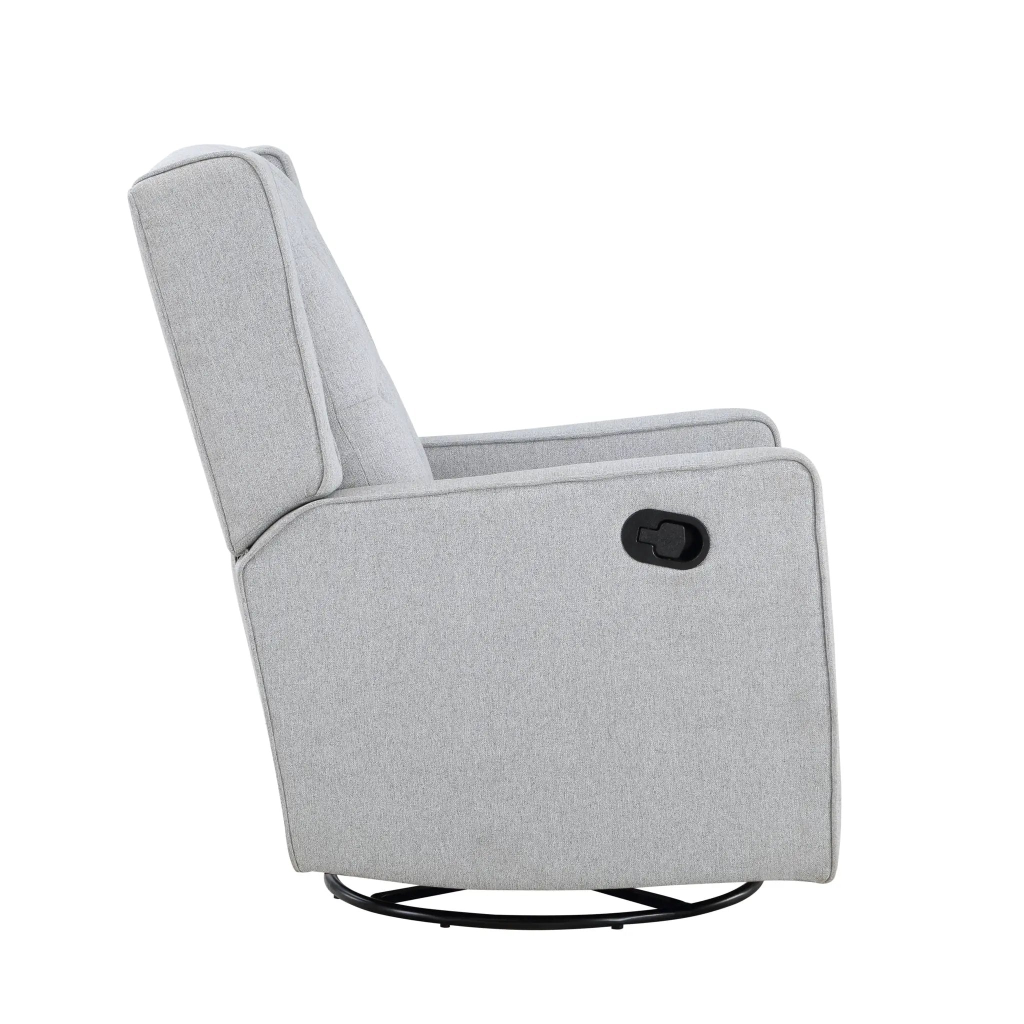 Milah - Gliding Swivel Recliner Tufted by HouseOfZazla