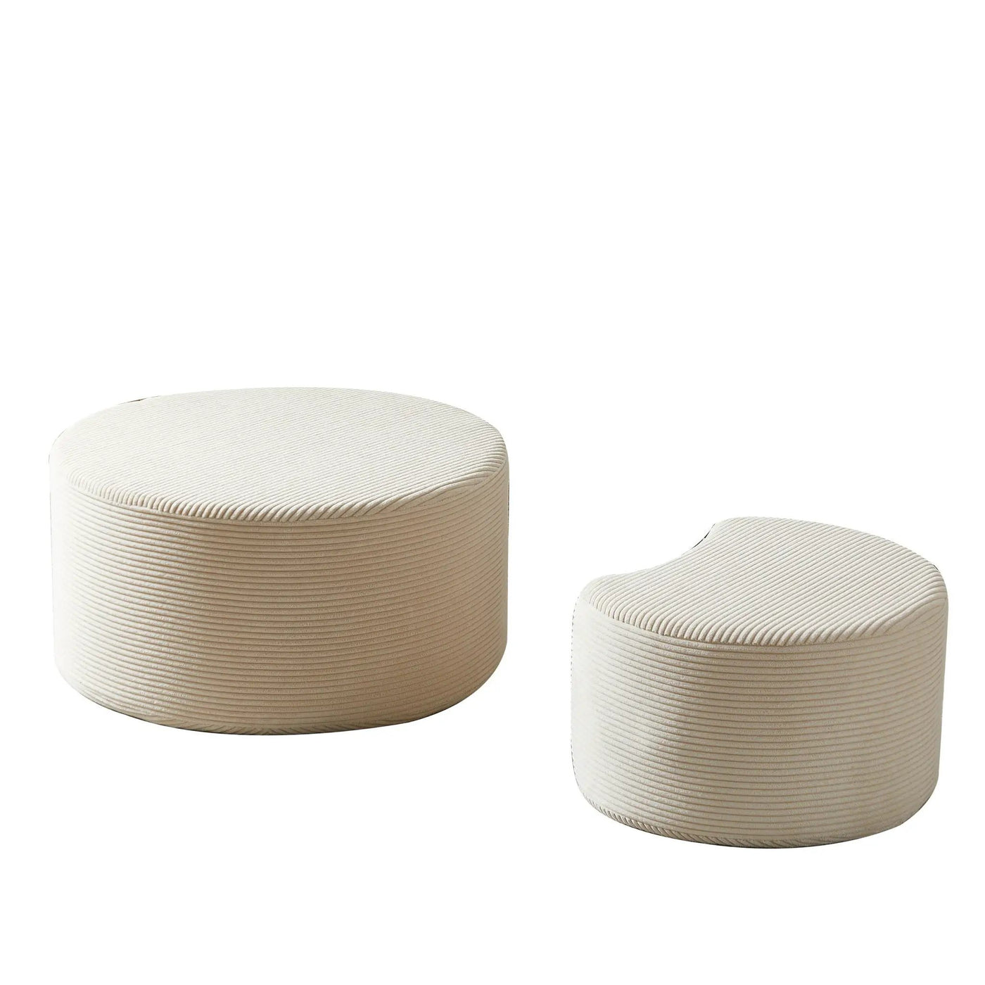 Modern Upholstered Round Coffee Table For Living Room (Set of 2) by HouseOfZazla