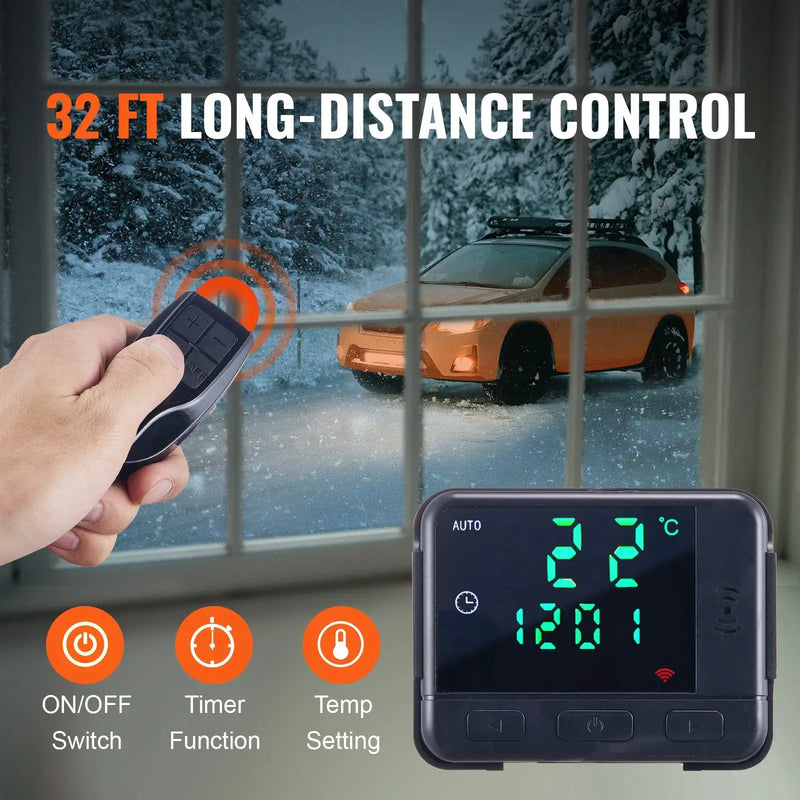 Diesel Air Heater All-in-one 12V 5KW with LCD Remote Control by HouseOfZazla