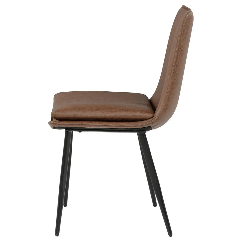 Ortega Upholstered Dining Side Chair Coffee (Set of 2) by Unique Piece Furniture