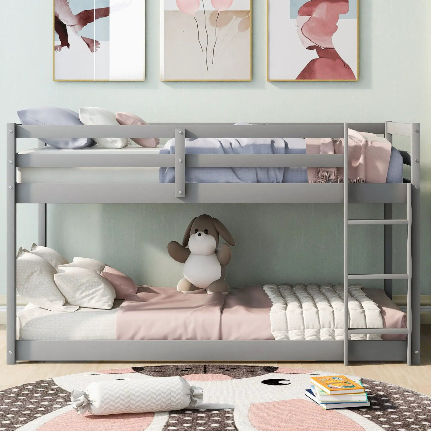 Floor Bunk Bed With Ladder by HouseOfZazla