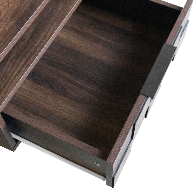 78" TV Stand With Storage Cabinets For Living Room - Walnut by HouseOfZazla