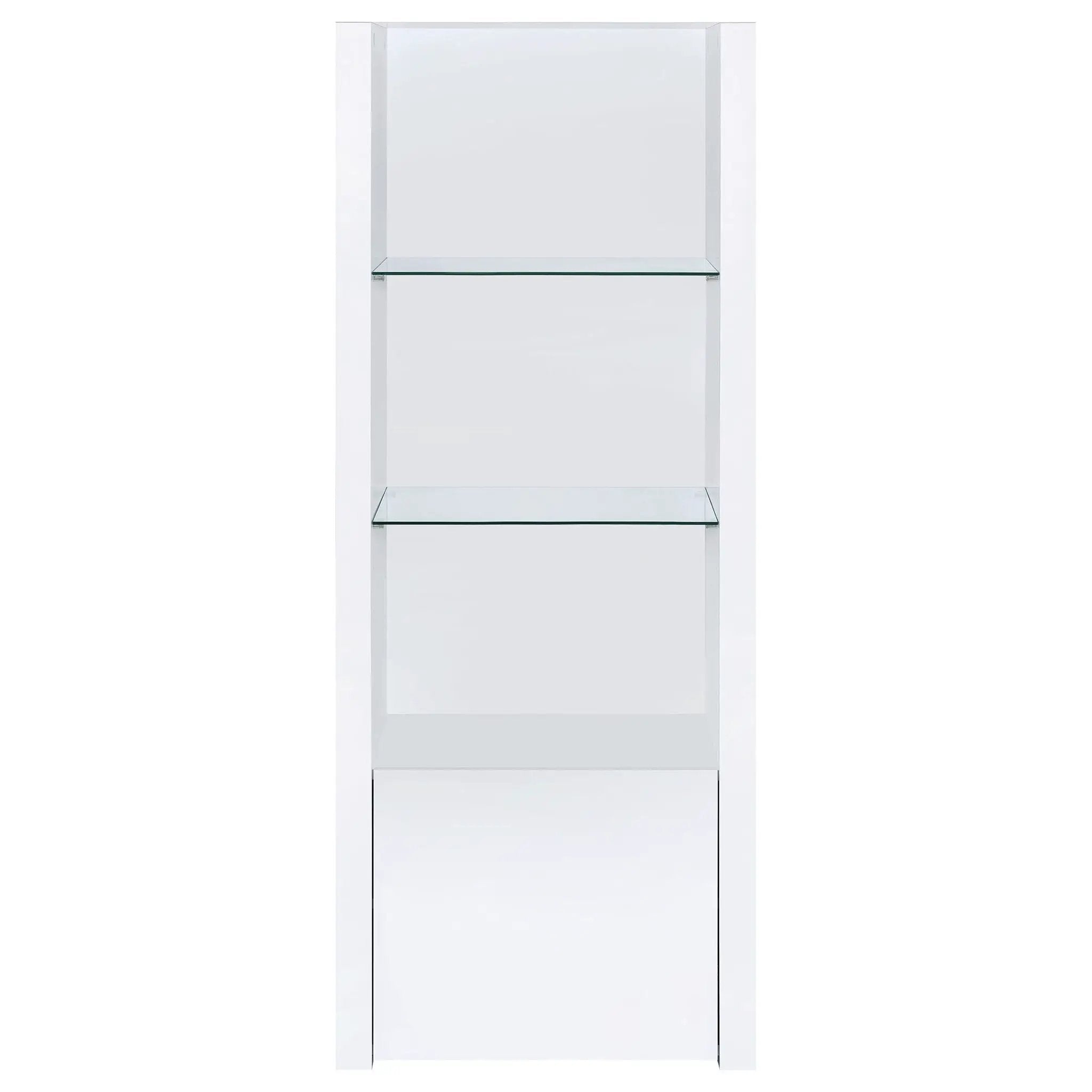 Jude 3-shelf Engineered Wood Media Tower High Gloss White by Unique Piece Furniture