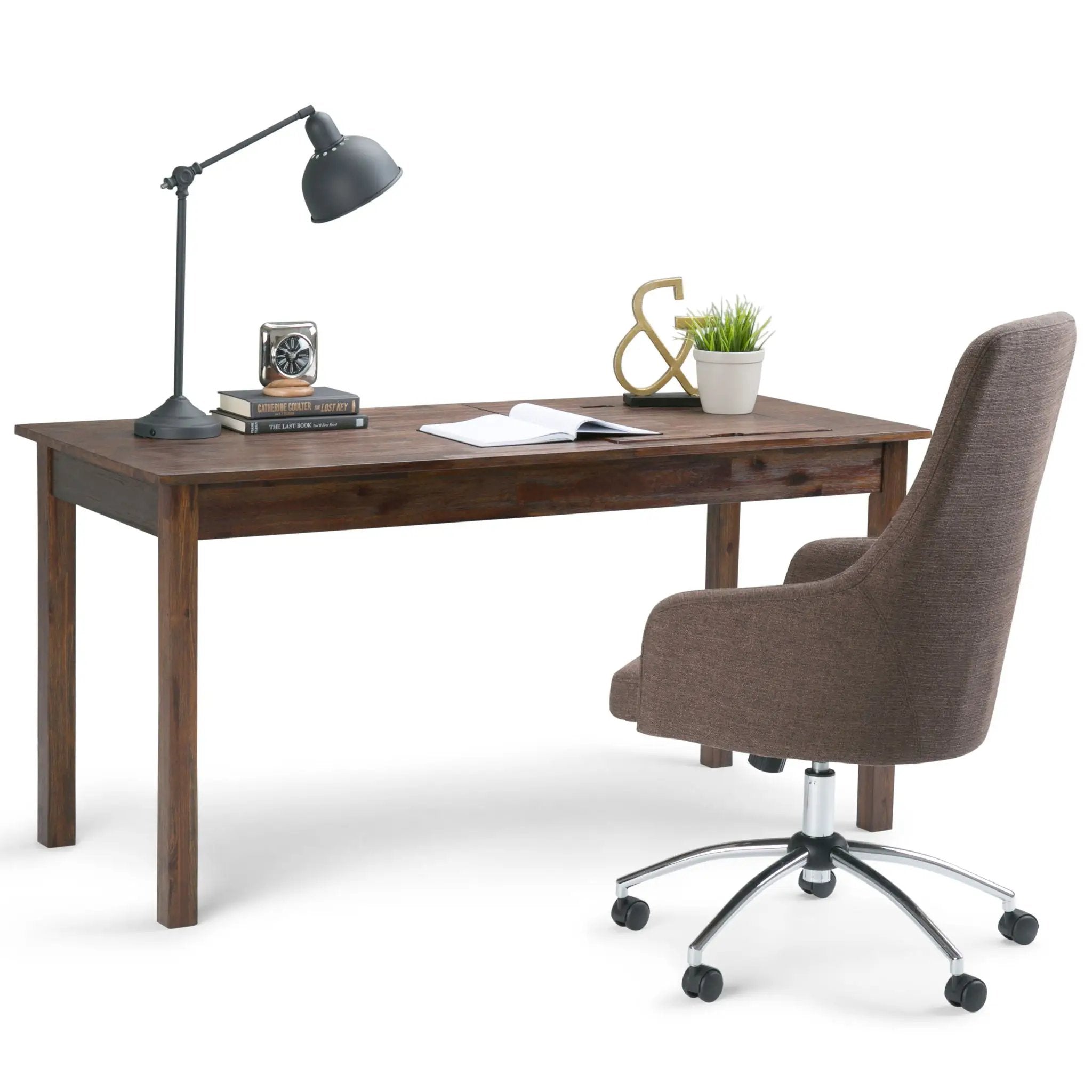 Monroe - Desk - Distressed Charcoal Brown by Unique Piece Furniture