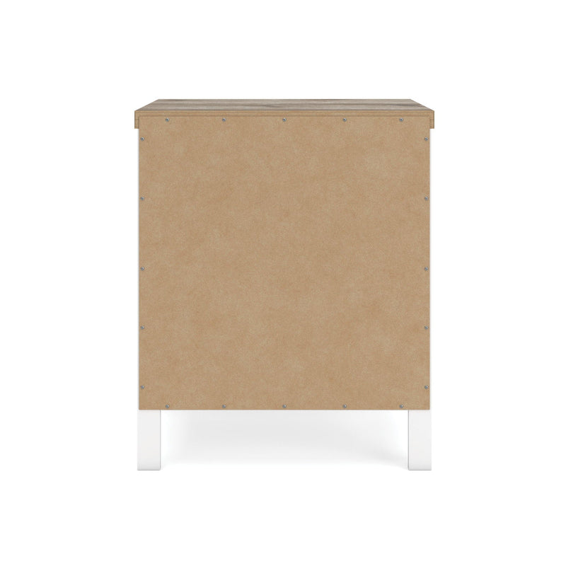 Kerisden - Two Drawer Night Stand - White / Brown, photo 4 of 7